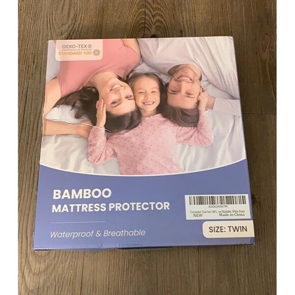 Twin Size 100% Waterproof Mattress Protector, Mattress Pad Cover Fitted 8"-21" - Picture 8 of 9